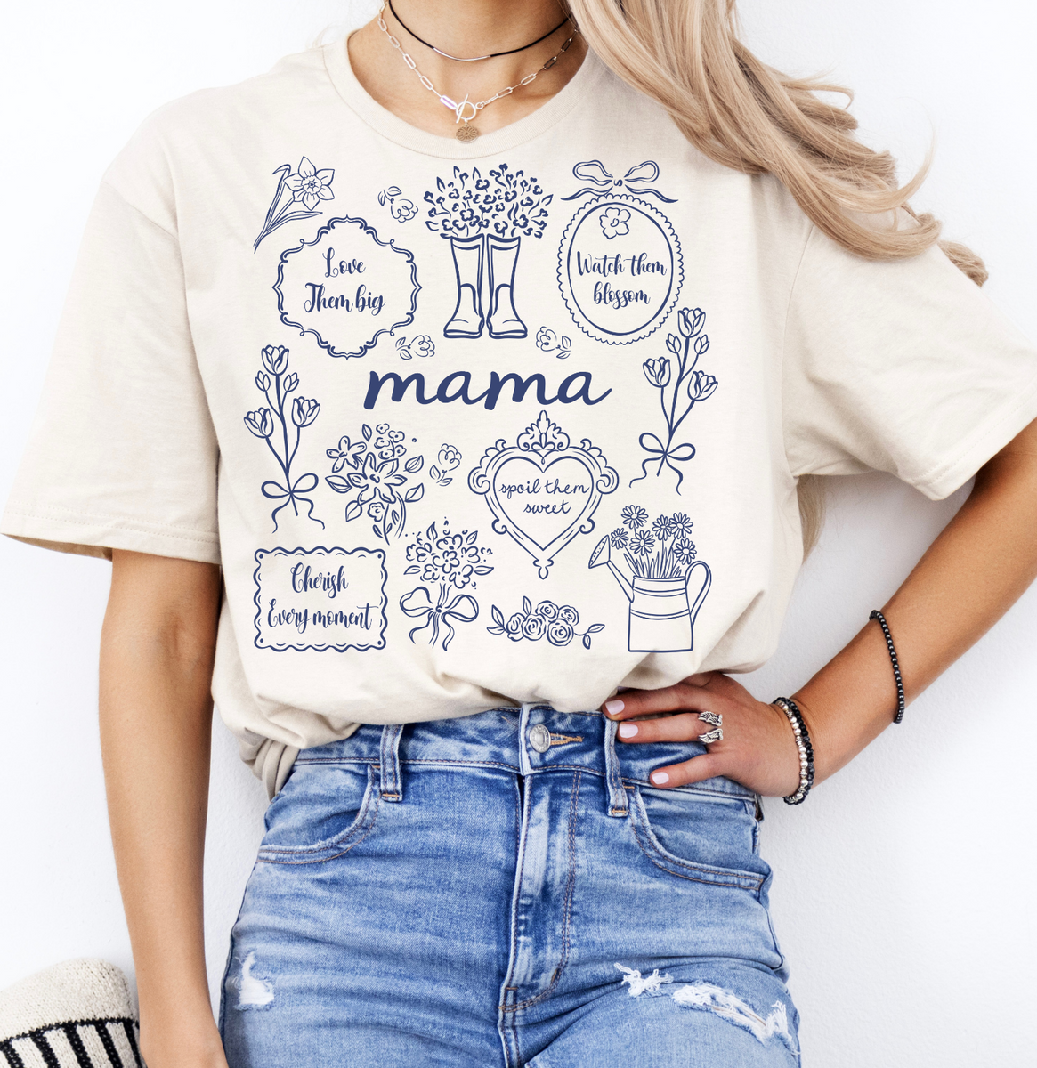 1118) Floral Mama - T-Shirt – Parker James